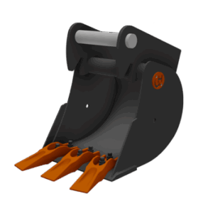 Tieflöffel, Baggerlöffel für Minibagger, Bagger mieten