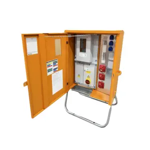 Anschluss- und Verteilerschrank Allstromsensitiver FI, Baustromverteiler.